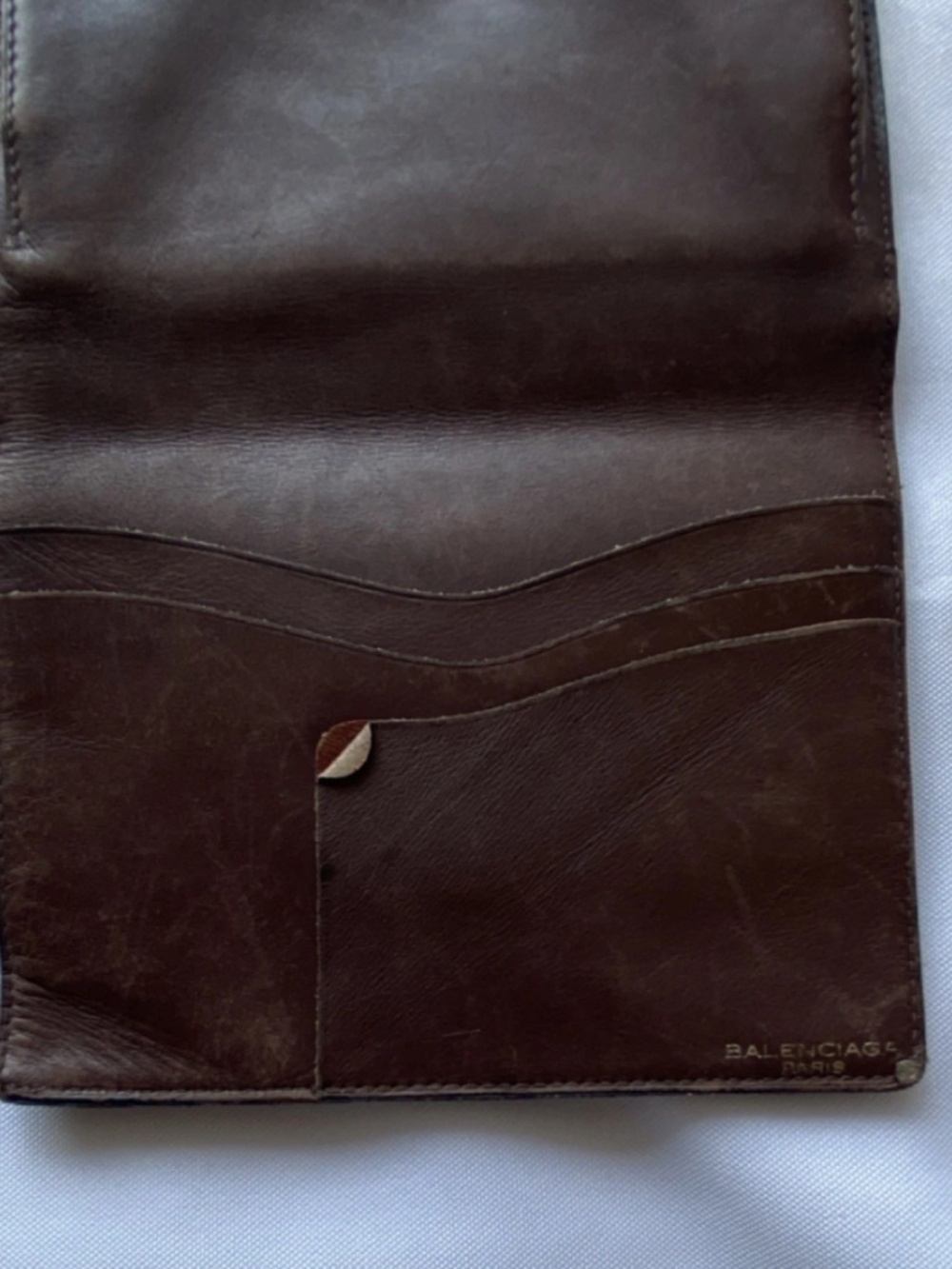 Vintage Balenciaga Paris Brown Leather Wallet - Picture 9 of 12